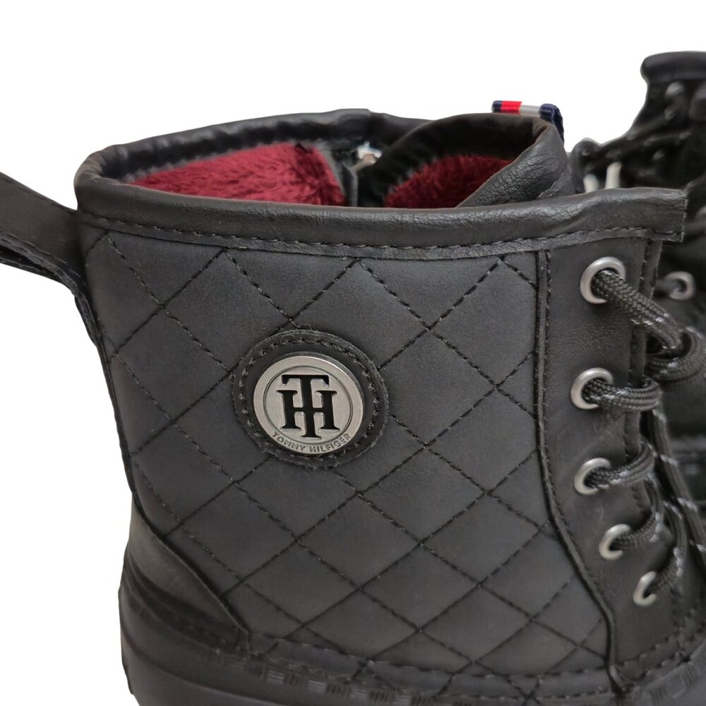 Tommy Hilfiger Women's Duck Boots Sz. 7M Waterproof, Lace-Up, Zip, Quilted Lined - Picture 5 of 13